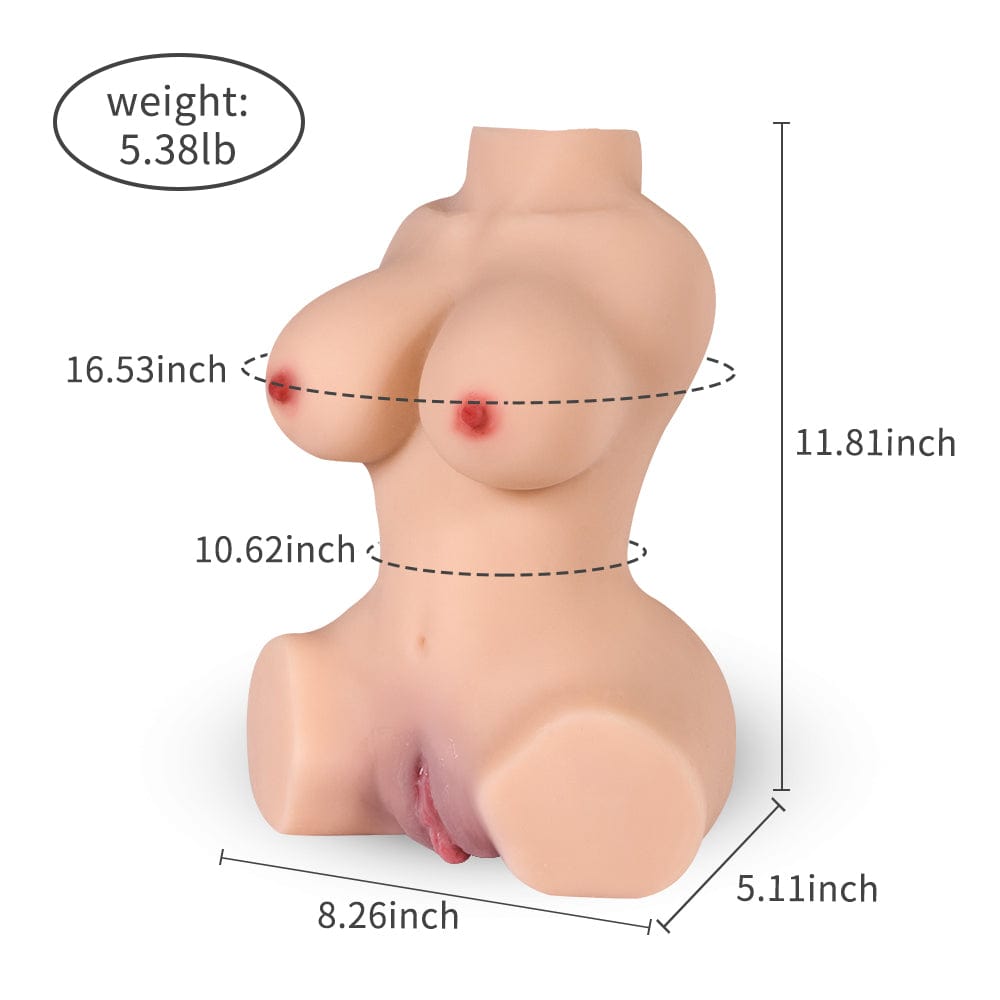 Realistic adult companion doll with lifelike dimensions, featuring detailed proportions and features