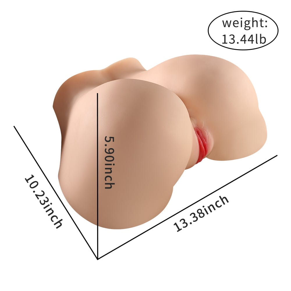 Highlighting the dimensions of the adult doll torso, where its unique pose enhances the visual perception of its proportions, making it a captivating piece