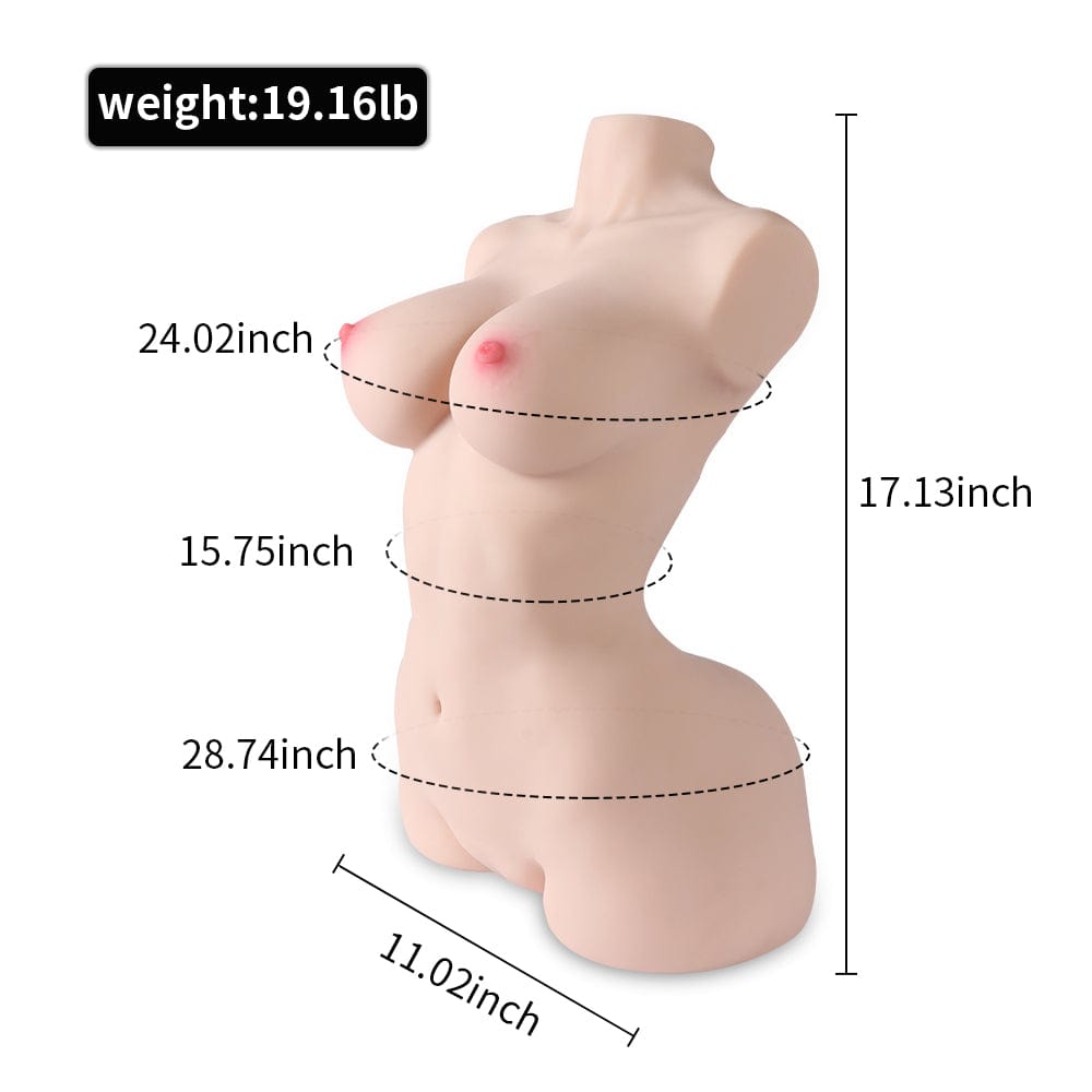 Sensual lace adult sex doll torso size information