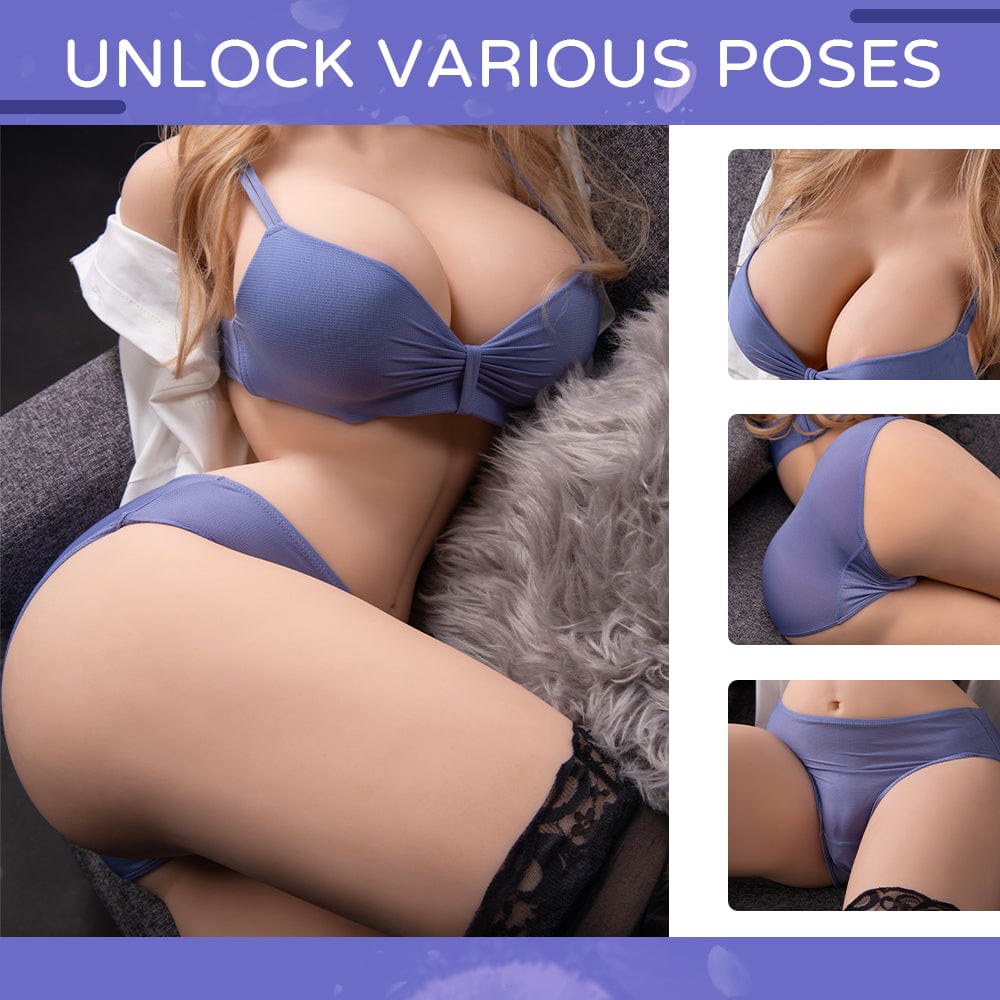 Luxury adult doll featuring exquisite craftsmanship, dressed in purple lingerie