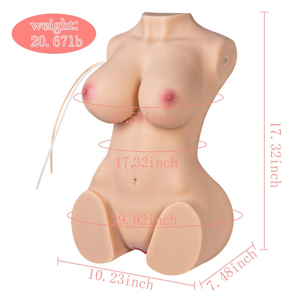 Displaying the dimensions of the sophisticated adult doll figure, with its elegant posture contributing to the overall realism and aesthetic appeal