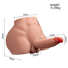 Hd adult male penis doll front size display