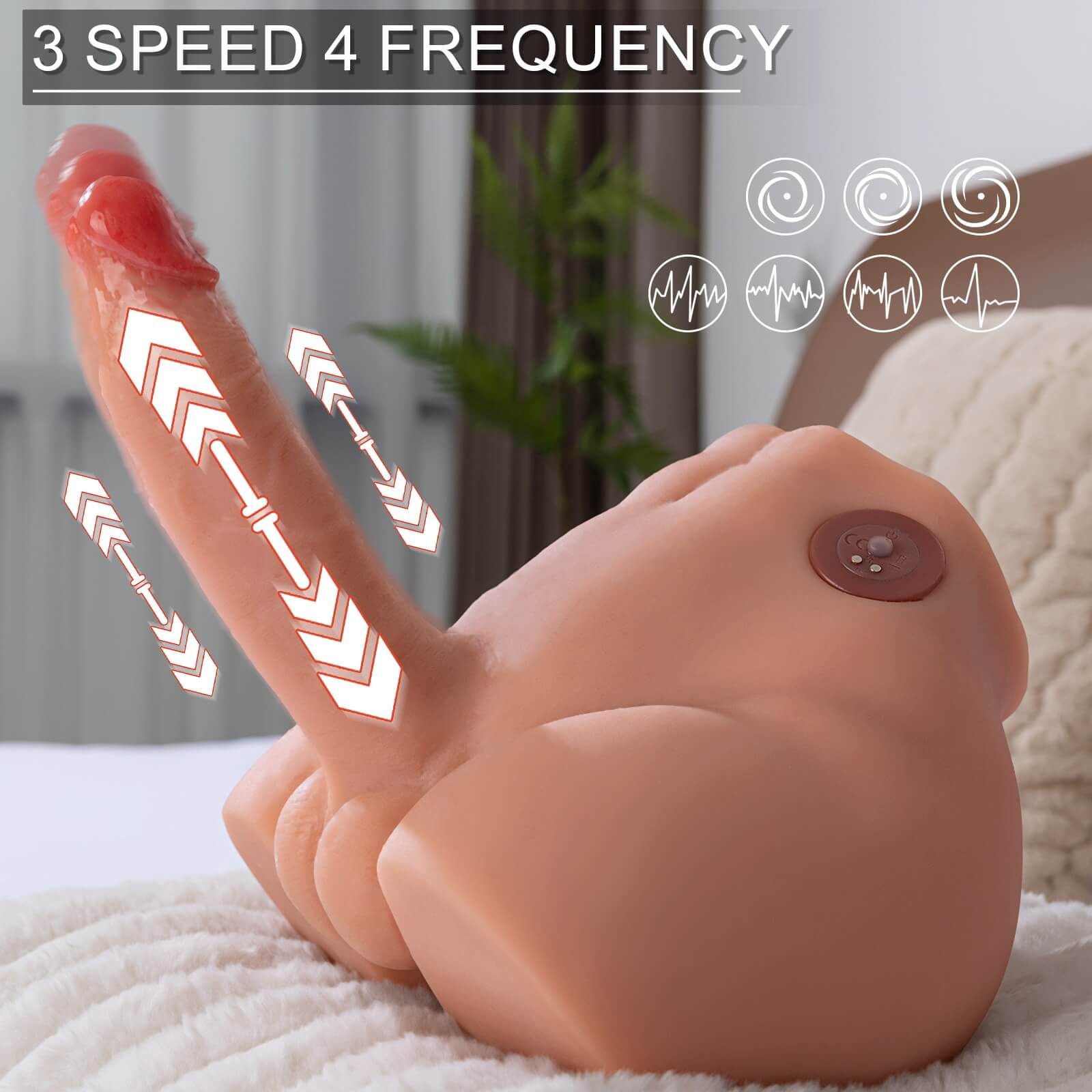 Hd adult male penis doll four vibration mode introduction